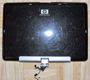 HP PAVILION TX1000 SERIES LCD BACK COVER WITH SPEAKERS CABLES & WEBCAM 441402