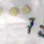 IBM LENOVO IDEAPAD S10 WHITE LCD BEZEL SCREWS WITH COVERS