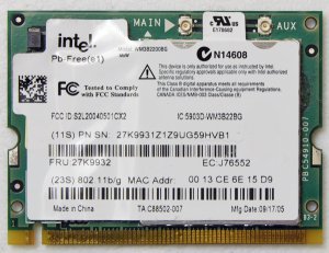 IBM THINKPAD T40 T41 T42 T42 X30 X31 X32 802.11 B/G WiFi WIRELESS CARD 27K9932