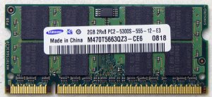 OEM HP DV6000 DV6500 DV6700 DV9000 2GB RAM PC2-5300S 457437 SAMSUNG M470T5663QZ3