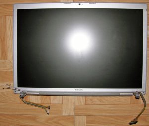 GENUINE OEM APPLE MACBOOK PRO 15" A1150 COMPLETE LCD SCREEN ASSEMBLY w/ HINGES