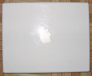 GENUINE OEM APPLE iBOOK G4 800GHz 1.33GHz 12" WHITE LCD SCREEN COVER LID