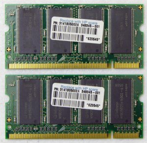 OEM HP PAVILION TC1000 512MB (2X256MB) RAM PC2700 DDR 348345-001 HYS64D32030HDL