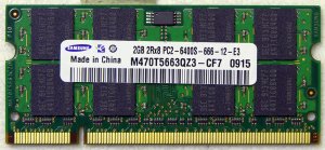 GENUINE OEM HP G60 COMPAQ CQ60 2GB 2Rx8 PC2-6400S RAM M470T5663QZ3 485032-001