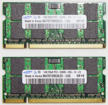 OEM MAC APPLE MACBOOK PRO 13" 15" 17" 2GB (2x 1GB) RAM PC2-5300S M470T2953EZ3