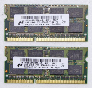 OEM MAC APPLE MACBOOK PRO 13" 15" 17" 4GB (2x2GB) RAM PC3-8500S MT16JSF25664HZ