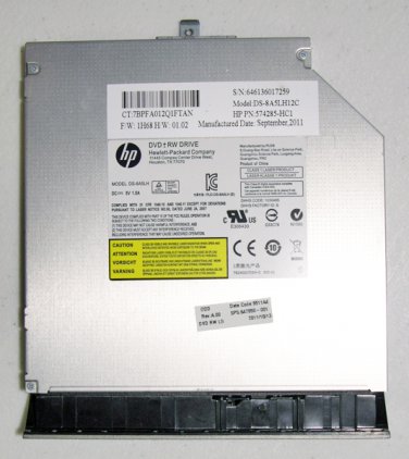 GENUINE OEM HP PROBOOK 4535S DVD-/+RW DRIVE DS-8A5LH12C 647950-001 574285-HC1