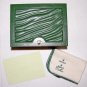 GENUINE ORIGINAL ROLEX WATCH BOX GREEN w/ CLEANING CLOTH AND COVER