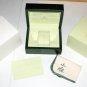 GENUINE ORIGINAL ROLEX WATCH BOX GREEN w/ CLEANING CLOTH AND COVER