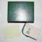 GENUINE ORIGINAL ROLEX WATCH BOX GREEN w/ CLEANING CLOTH AND COVER