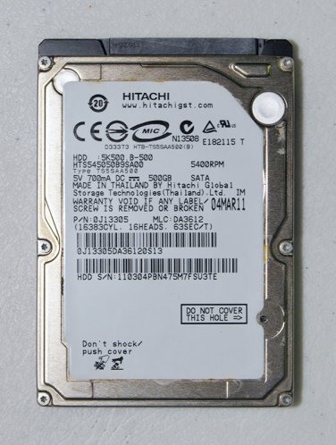 OEM SONY VAIO VPCEE42FX VPCEE 500GB HD HDD HARD DRIVE 5400RPM HTS545050B9SA00