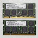 SONY VAIO VGN SZ740 SZ SERIES 2GB (2X1GB) PC2-5300S RAM MEMORY HYS64T128021EDL