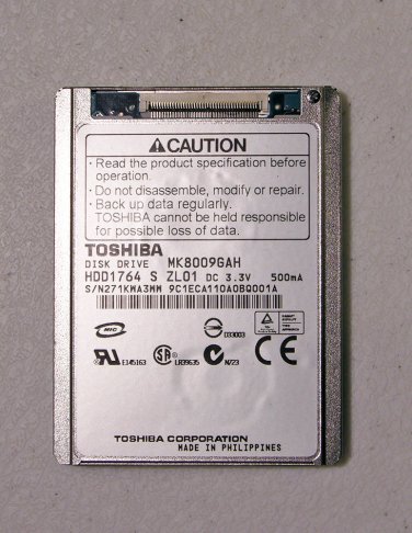 GENUINE OEM SONY VAIO VGN-TXN15P TXN17P TX 80GB 1.8" ZIF HD HARD DRIVE MK8009GAH