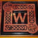 Custom carved wood name plaque sign