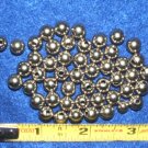 50 Nickle Beads 5/16" dia Round Hollow Solid metal