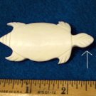 Large Turtle carved Bone Pendant 2.75" x 1.25"