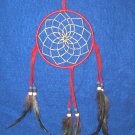 Dreamcatcher 5" Authentic Native American Navajo Dark Red #704