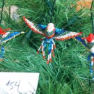 3 Hummingbird Christmas Ornaments Hand Beaded Fair Trade #54
