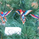 3 Hummingbird Christmas Ornaments Hand Beaded Fair Trade #56 3 Hummingbird Christmas Ornaments Hand Beaded Fair Trade #56