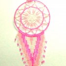 Beaded Dreamcatcher Christmas or Car Ornament Handmade 2.5x6.5" D14