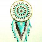 Beaded Dreamcatcher Christmas or Car Ornament Handmade 2.5x6.5" D5 Beaded Dreamcatcher Christmas or Car Ornament Handmade 2.5x6.5" D5