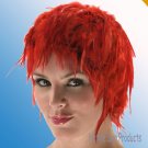 Wig Rooster Hackle Feathers Halloween Costume Punk Retro New RED