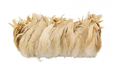 1/4 lb BEIGE Rooster Coque Tail Feathers 6-8" L Bleached & dyed