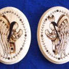 Set of 2 Praying Angels Wall Plaques 9x7" Native American Artwork Set of 2 Praying Angels Wall Plaques 9x7" Native American Artwork