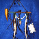 7" Native American Hanging Pipe w/ Wooden Bowl & Arrowhead WHP03 7" Native American Hanging Pipe w/ Wooden Bowl & Arrowhead WHP03