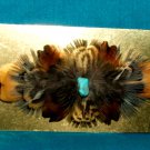 Feathered Barrette Pheasant Feathers & Real Turquoise FREE SHIPPING MFB14 Feathered Barrette Pheasant Feathers & Real Turquoise FREE SHIPPING MFB14