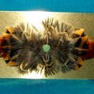 Feathered Barrette Pheasant Feathers & Real Turquoise FREE SHIPPING MFB16 Feathered Barrette Pheasant Feathers & Real Turquoise FREE SHIPPING MFB16