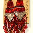 Beaded Chandelier Earrings 4" Length Regalia Pow wow Native American style L82 Beaded Chandelier Earrings 4" Length Regalia Pow wow Native American style L82