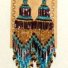 Beaded Chandelier Earrings 4" Length Regalia Pow wow Native American style L84 Beaded Chandelier Earrings 4" Length Regalia Pow wow Native American style L84