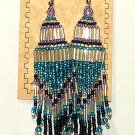 Beaded Chandelier Earrings 4" Length Regalia Pow wow Native American style L86 Beaded Chandelier Earrings 4" Length Regalia Pow wow Native American style L86