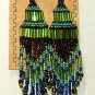 Beaded Chandelier Earrings 4" Length Regalia Pow wow Native American style L87