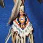 Native American Crossed Arrows display w/ Dreamcatcher Medicine Wheel & Bag 01
