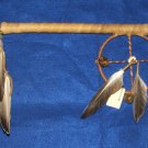 13" L Medicine Man Stick w/ 5" Medicine Wheel & Jingle Bells CS15