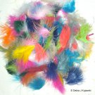 100 + Small MIXED COLORS 1-3" Marabou Fluff Feathers 1/4 oz 100 + Small MIXED COLORS 1-3" Marabou Fluff Feathers 1/4 oz