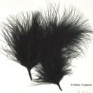 BLACK Feathers Fluffy Marabou 1 oz (28 g)  3-8" L