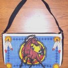 Mustang Horse Purse Southwest Design Cotton Canvas 13x19" Zips