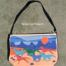Mesa Sunset Gallop Purse Southwestern Cotton Canvas 13x19" Zips