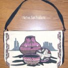 PURSE Southwest Pottery Native American themed Cotton Canvas 13x19" Zips