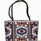 Purse Handbag Southwest Geometric Print 10x15" Zips close  #514