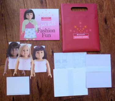 american girl paper doll fashion set