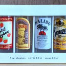 LUMINARC Set of 6 2oz Shooters Stoli Beefeater Kahlua Malibu Sauza Stolichnaya