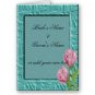 Set of 50 Aqua and Roses Wedding INVITATIONS Envelopes Included kjsweddingshop