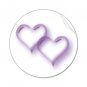 Matching Purple hearts Envelope Seals, labels 1 1/2 inch monogrammed sheet of 20 kjsweddingshop