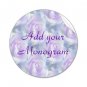 Matching PURPLE FLOWERS Envelope Seals, labels 1 1/2 inch monogrammed sheet of 20 kjsweddingshop