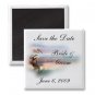 Set of 50 BEACH Save The Date Wedding SQUARE MAGNETS kjsweddingshop