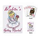 Blonde Bride Bridal Shower favors Deck of Custom Playing Cards kjsweddingshop